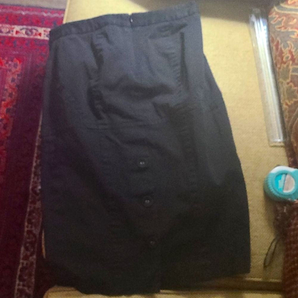 Black cotton body by Victoria pencil skirt